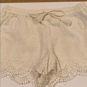 LOFT White Lace Shorts